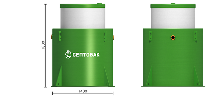 Септобак ЭКО 8+ размеры